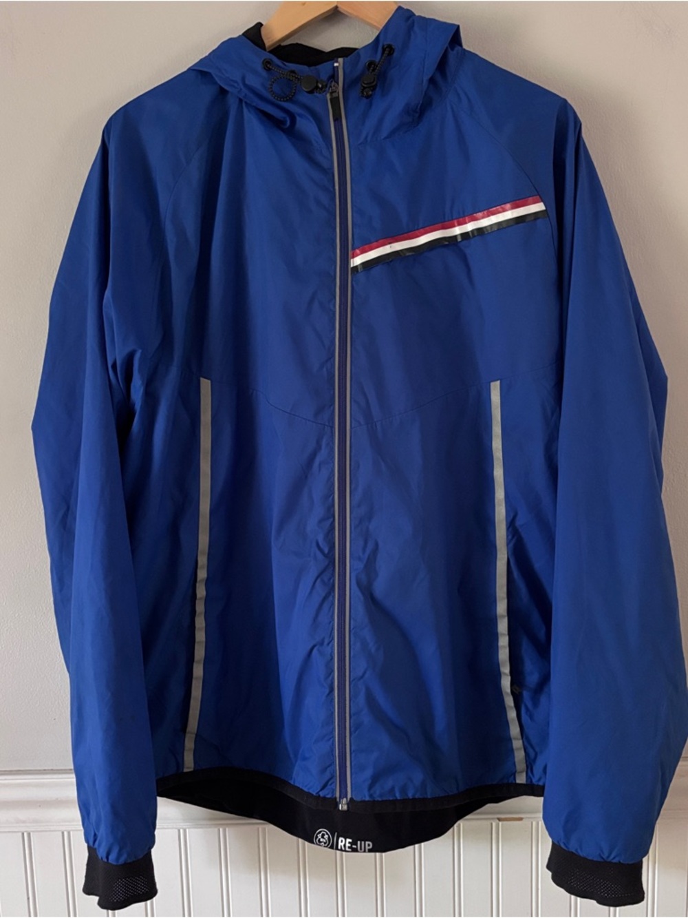Fourlaps Hooded Windbreaker Jacket Water Resistant Running Fitness